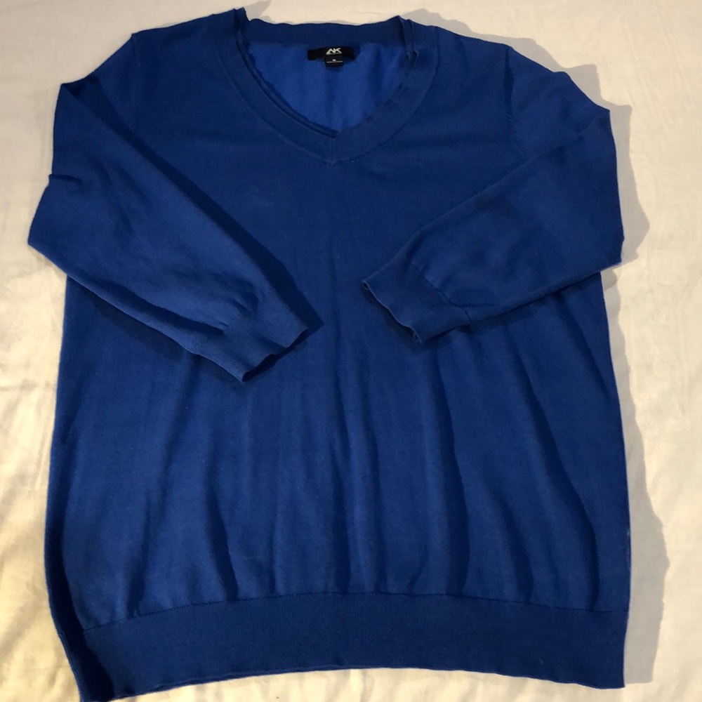 A/X Armani Exchange Women's V-Neck Sweater - Royal Blue